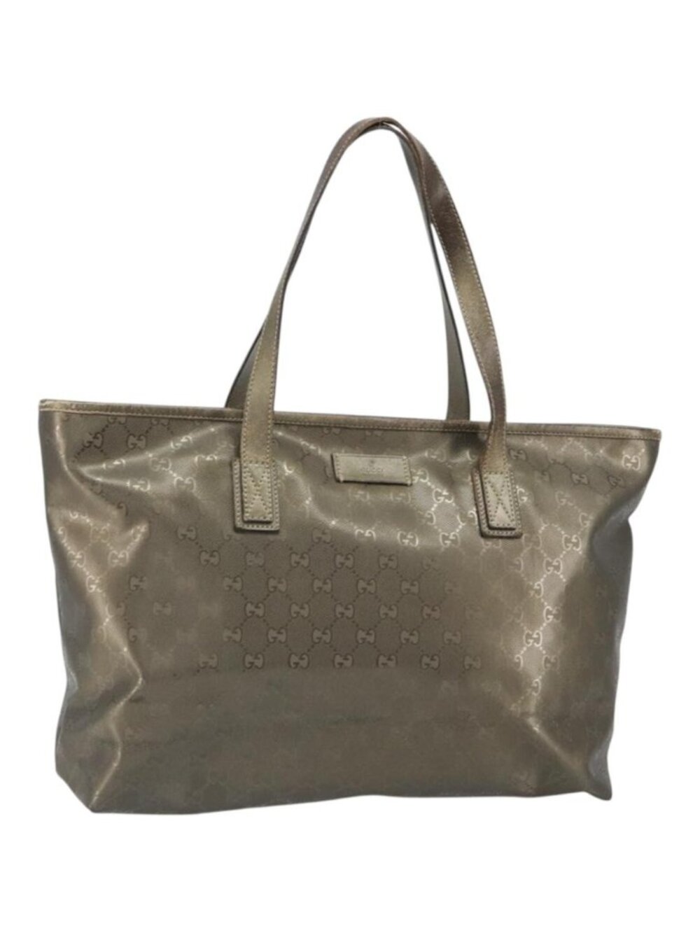 GUCCI GG implementation Tote Bag PVC Gold 211137